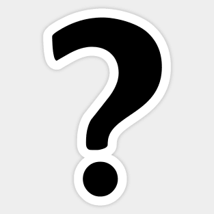 Big Black Question Mark Sticker